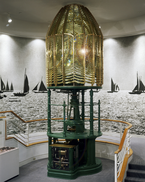 Full-sized Fresnel lens on display at Cape St. George Lighthouse